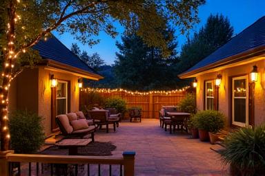 Backyard lighting design