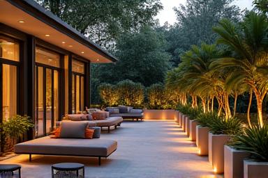 Boutique hotel outdoor landscaping