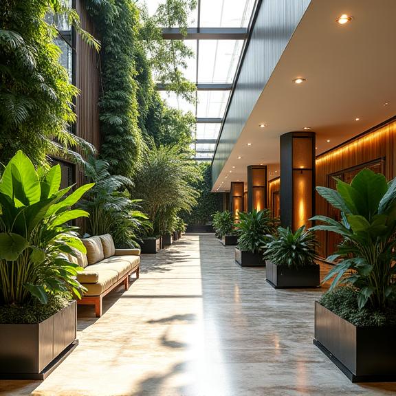 Luxury lobby garden design